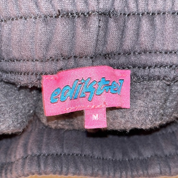 Edikted Black Joggers with Pink Design - Picture 3 of 3